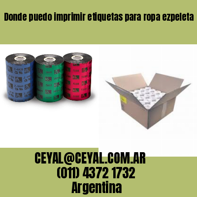 Donde puedo imprimir etiquetas para ropa ezpeleta