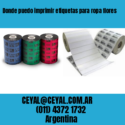 Donde puedo imprimir etiquetas para ropa flores