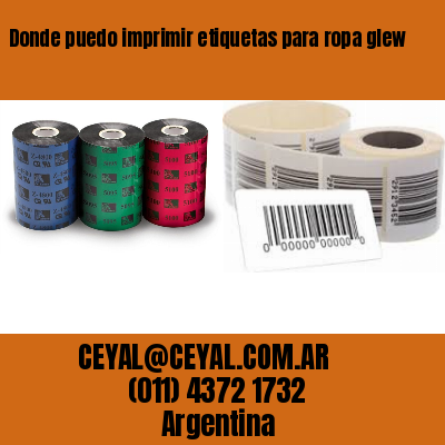 Donde puedo imprimir etiquetas para ropa glew