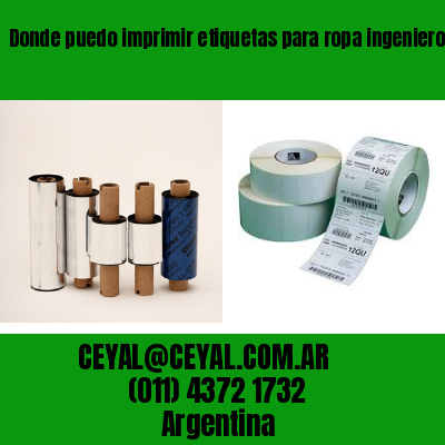Donde puedo imprimir etiquetas para ropa ingeniero budge