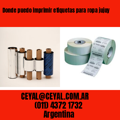 Donde puedo imprimir etiquetas para ropa jujuy