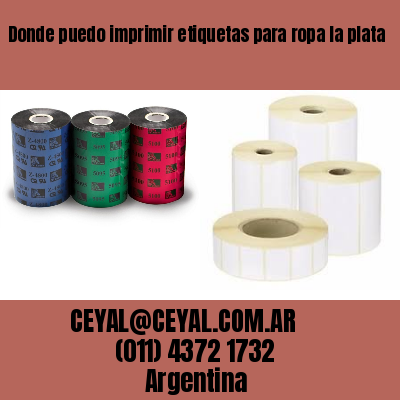 Donde puedo imprimir etiquetas para ropa la plata
