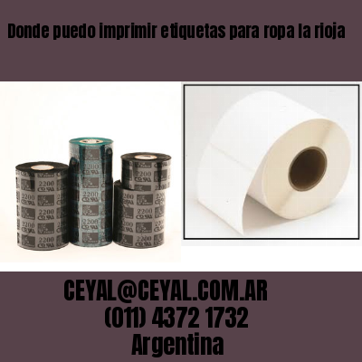 Donde puedo imprimir etiquetas para ropa la rioja