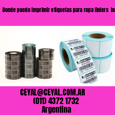 Donde puedo imprimir etiquetas para ropa liniers  buenos aires