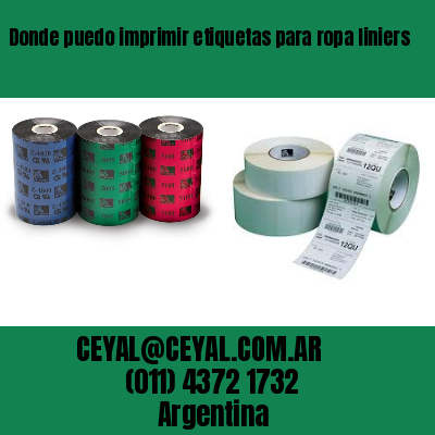 Donde puedo imprimir etiquetas para ropa liniers