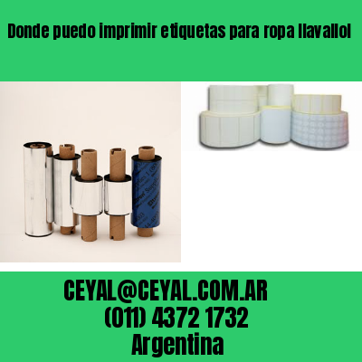 Donde puedo imprimir etiquetas para ropa llavallol