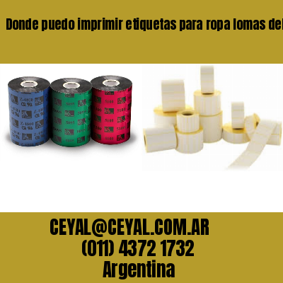 Donde puedo imprimir etiquetas para ropa lomas del mirador