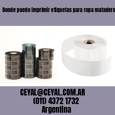Donde puedo imprimir etiquetas para ropa mataderos