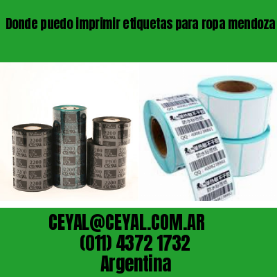 Donde puedo imprimir etiquetas para ropa mendoza