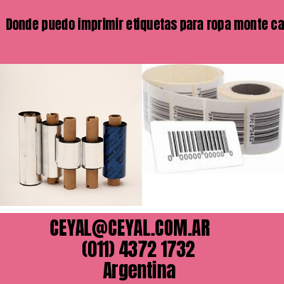 Donde puedo imprimir etiquetas para ropa monte castro buenos aires