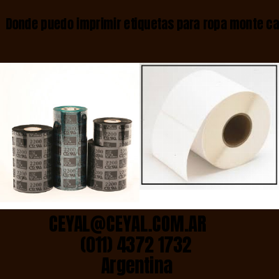 Donde puedo imprimir etiquetas para ropa monte castro