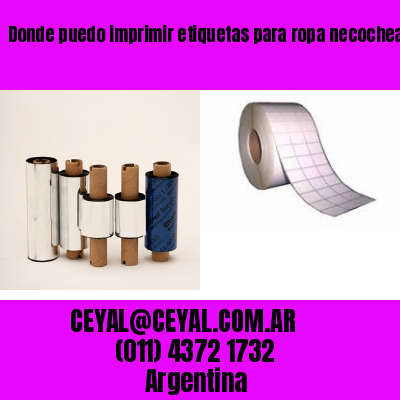 Donde puedo imprimir etiquetas para ropa necochea