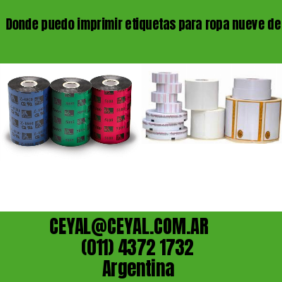 Donde puedo imprimir etiquetas para ropa nueve de julio