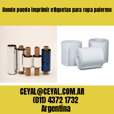 Donde puedo imprimir etiquetas para ropa palermo  buenos aires