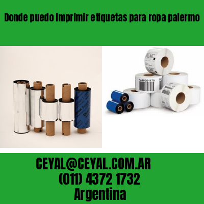Donde puedo imprimir etiquetas para ropa palermo