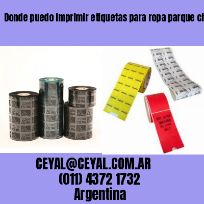 Donde puedo imprimir etiquetas para ropa parque chacabuco