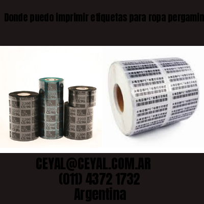 Donde puedo imprimir etiquetas para ropa pergamino