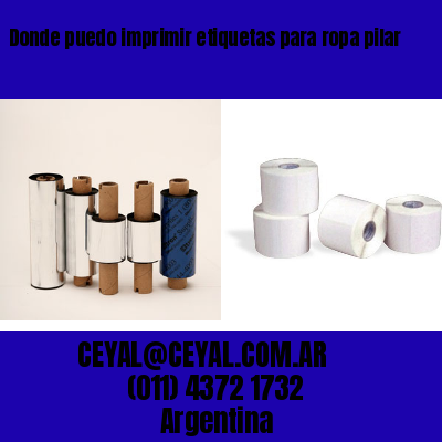 Donde puedo imprimir etiquetas para ropa pilar