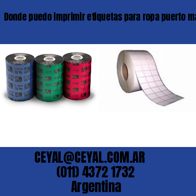 Donde puedo imprimir etiquetas para ropa puerto madero