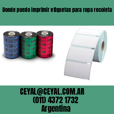 Donde puedo imprimir etiquetas para ropa recoleta  buenos aires