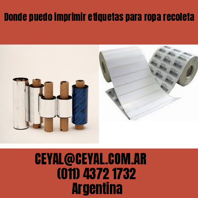 Donde puedo imprimir etiquetas para ropa recoleta