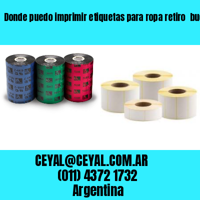 Donde puedo imprimir etiquetas para ropa retiro  buenos aires