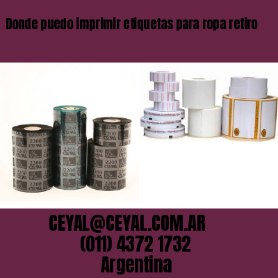 Donde puedo imprimir etiquetas para ropa retiro