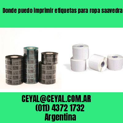 Donde puedo imprimir etiquetas para ropa saavedra  buenos aires