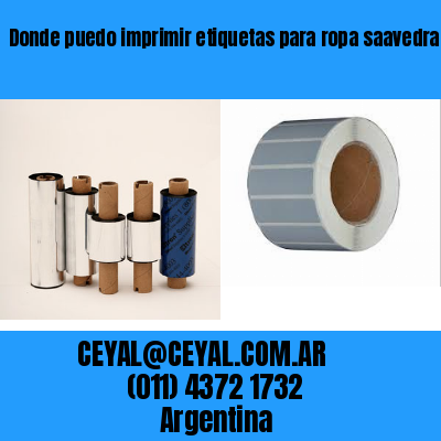Donde puedo imprimir etiquetas para ropa saavedra