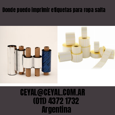 Donde puedo imprimir etiquetas para ropa salta