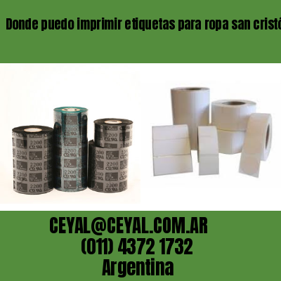 Donde puedo imprimir etiquetas para ropa san cristóbal  buenos aires