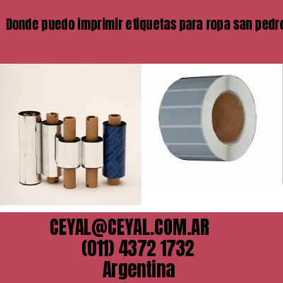 Donde puedo imprimir etiquetas para ropa san pedro