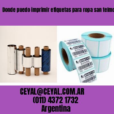 Donde puedo imprimir etiquetas para ropa san telmo  buenos aires