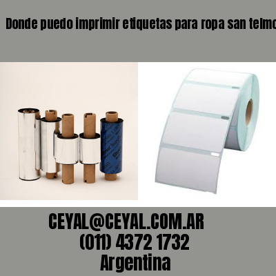 Donde puedo imprimir etiquetas para ropa san telmo