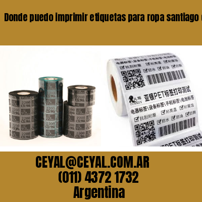 Donde puedo imprimir etiquetas para ropa santiago del estero