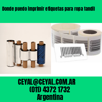 Donde puedo imprimir etiquetas para ropa tandil