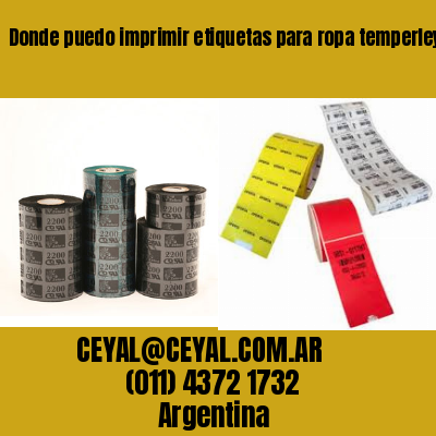 Donde puedo imprimir etiquetas para ropa temperley