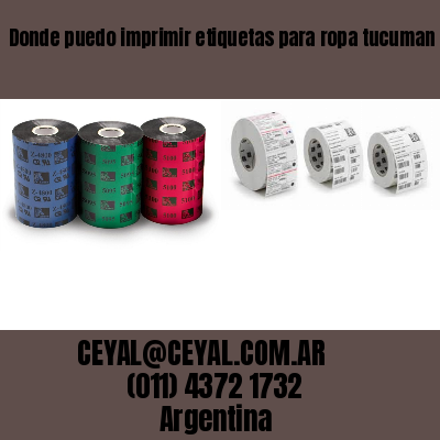 Donde puedo imprimir etiquetas para ropa tucuman
