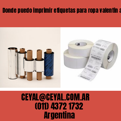 Donde puedo imprimir etiquetas para ropa valentin alsina. veinticinco de mayo