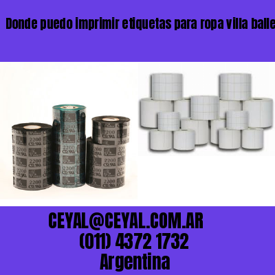 Donde puedo imprimir etiquetas para ropa villa ballester
