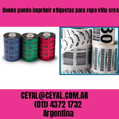 Donde puedo imprimir etiquetas para ropa villa crespo