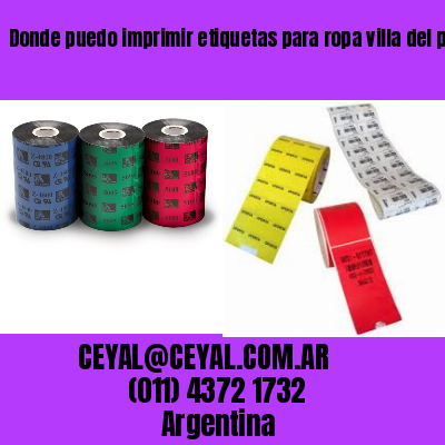 Donde puedo imprimir etiquetas para ropa villa del parque