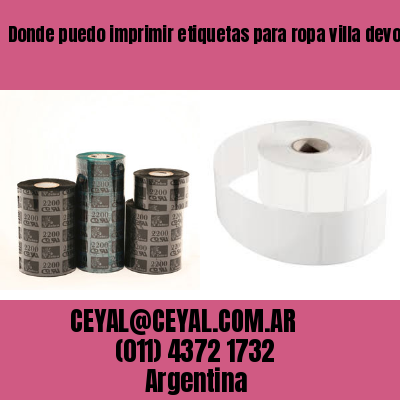 Donde puedo imprimir etiquetas para ropa villa devoto