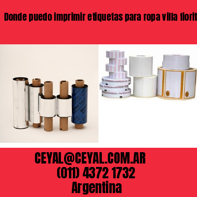 Donde puedo imprimir etiquetas para ropa villa fiorito