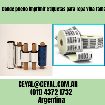 Donde puedo imprimir etiquetas para ropa villa ramallo