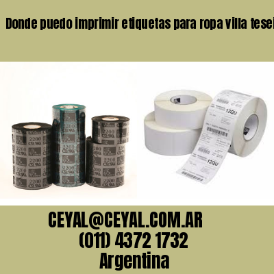 Donde puedo imprimir etiquetas para ropa villa tesei