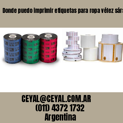 Donde puedo imprimir etiquetas para ropa vélez sársfield