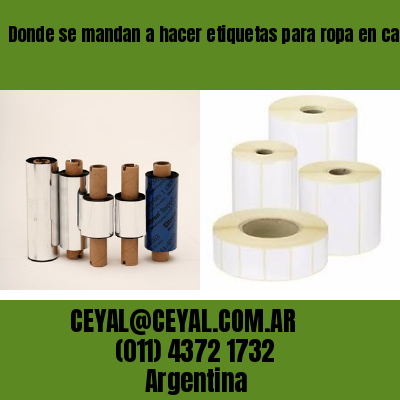 Donde se mandan a hacer etiquetas para ropa en catamarca