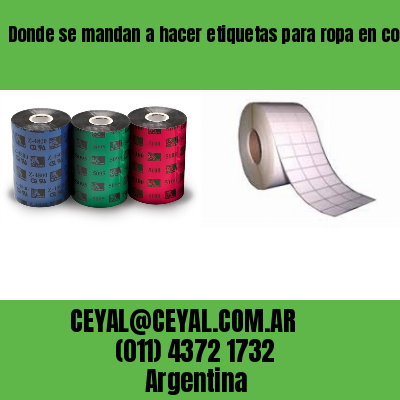 Donde se mandan a hacer etiquetas para ropa en cordoba