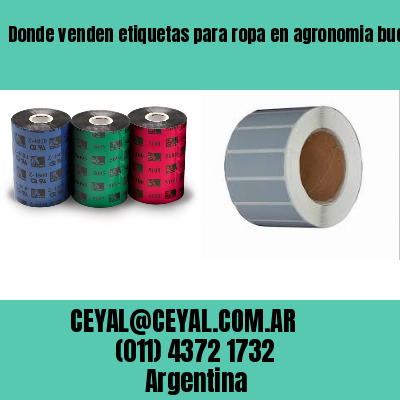 Donde venden etiquetas para ropa en agronomia buenos aires